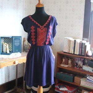 Skies Are Blue Embroidered Mini Dress, Stitch Fix, Small